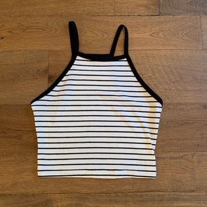 SHEIN Black and White Razorback